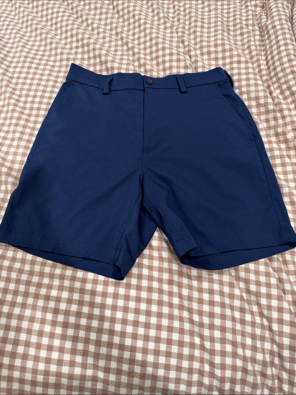 Roundtree & Yorke Classic Navy Flat-Front Performance Shorts